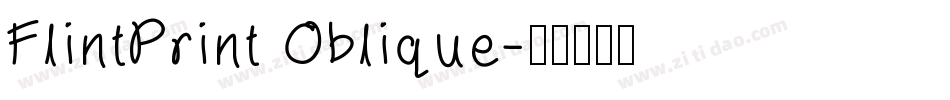 FlintPrint Oblique字体转换